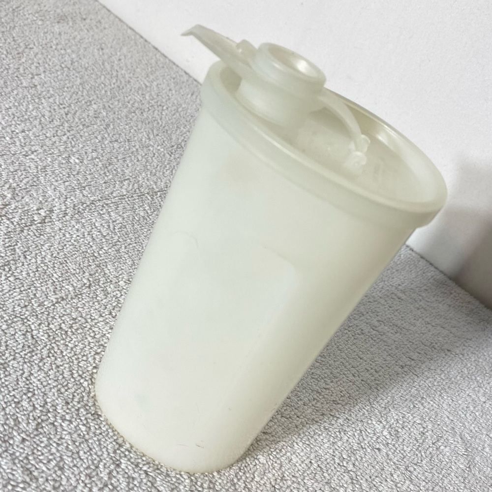 Vintage Tupperware Sweet Saver Syrup Pitcher White Syrup Dispenser W Lid